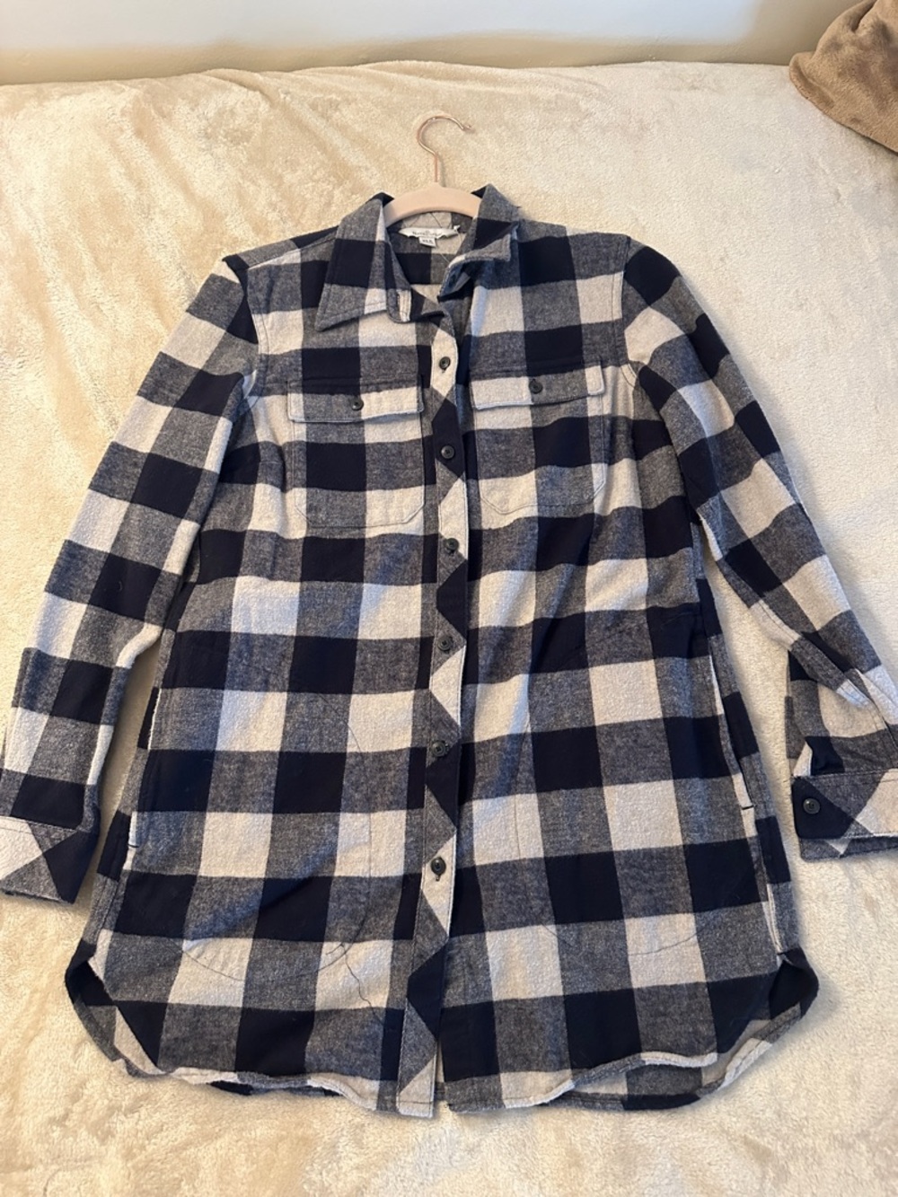 Signature Navy and Gray Buffalo Plaid Shirt